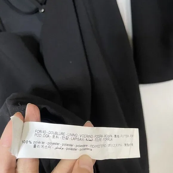 NEW! ZARA black long sleeve lace up asymmetrical mini dress size Small - Picture 7 of 7